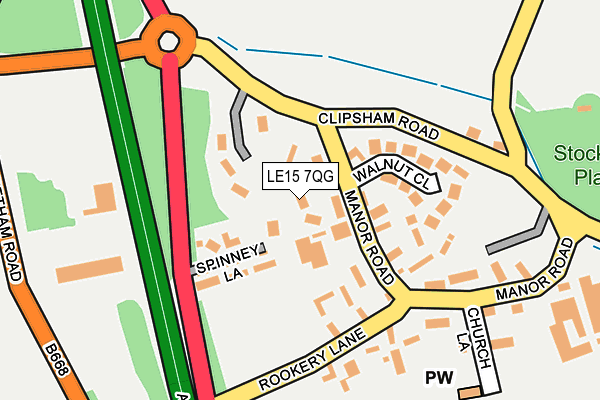 LE15 7QG map - OS OpenMap – Local (Ordnance Survey)