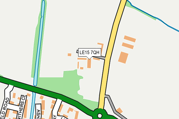 LE15 7QH map - OS OpenMap – Local (Ordnance Survey)