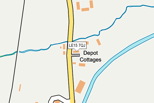 LE15 7QJ map - OS OpenMap – Local (Ordnance Survey)