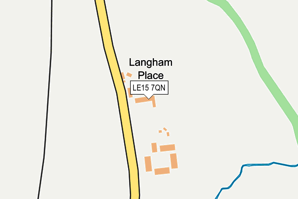 LE15 7QN map - OS OpenMap – Local (Ordnance Survey)