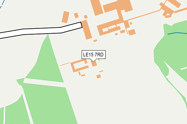 LE15 7RD map - OS OpenMap – Local (Ordnance Survey)