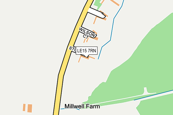 LE15 7RN map - OS OpenMap – Local (Ordnance Survey)