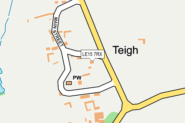 LE15 7RX map - OS OpenMap – Local (Ordnance Survey)