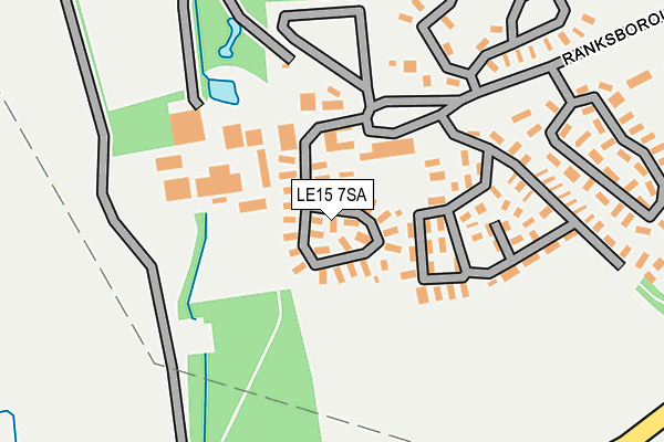 LE15 7SA map - OS OpenMap – Local (Ordnance Survey)