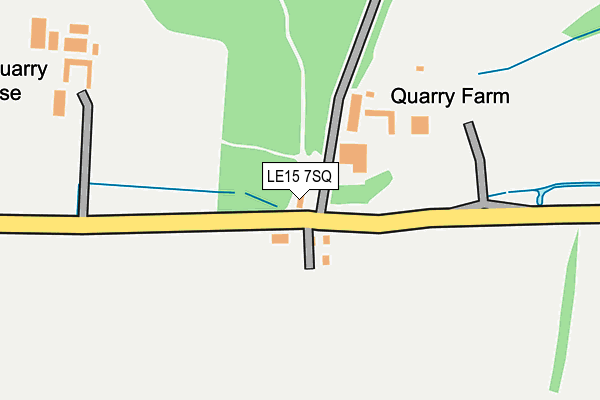 LE15 7SQ map - OS OpenMap – Local (Ordnance Survey)