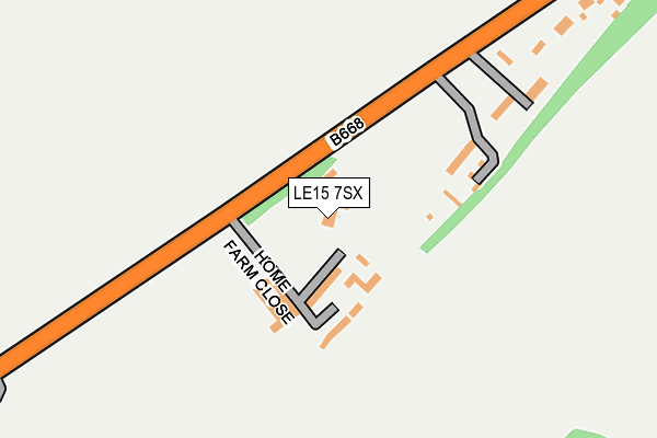 LE15 7SX map - OS OpenMap – Local (Ordnance Survey)