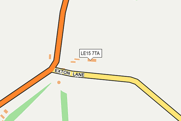 LE15 7TA map - OS OpenMap – Local (Ordnance Survey)
