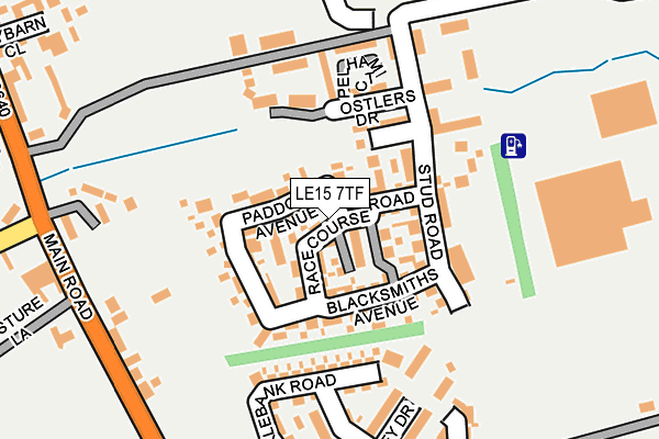 LE15 7TF map - OS OpenMap – Local (Ordnance Survey)
