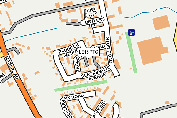 LE15 7TG map - OS OpenMap – Local (Ordnance Survey)