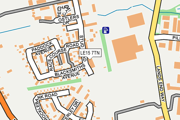 LE15 7TN map - OS OpenMap – Local (Ordnance Survey)