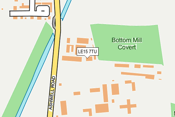 LE15 7TU map - OS OpenMap – Local (Ordnance Survey)