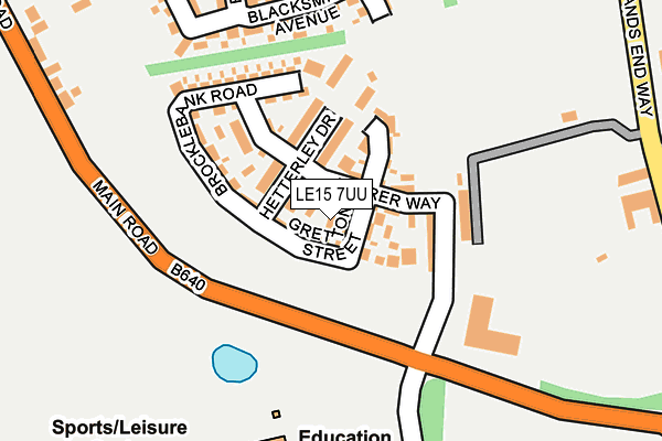 LE15 7UU map - OS OpenMap – Local (Ordnance Survey)