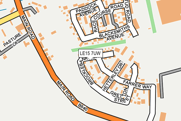 LE15 7UW map - OS OpenMap – Local (Ordnance Survey)