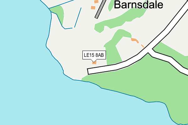 LE15 8AB map - OS OpenMap – Local (Ordnance Survey)