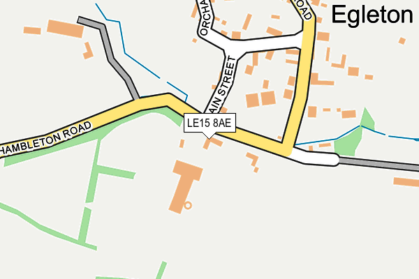 LE15 8AE map - OS OpenMap – Local (Ordnance Survey)