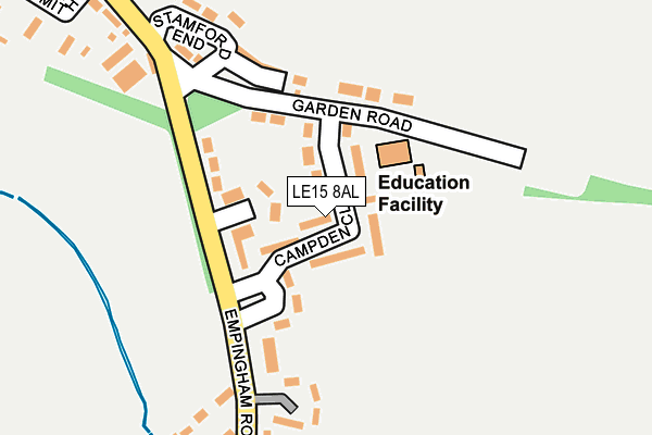 LE15 8AL map - OS OpenMap – Local (Ordnance Survey)