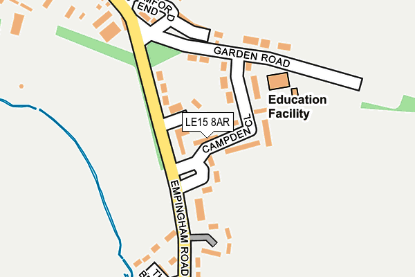 LE15 8AR map - OS OpenMap – Local (Ordnance Survey)