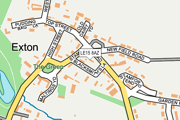 LE15 8AZ map - OS OpenMap – Local (Ordnance Survey)