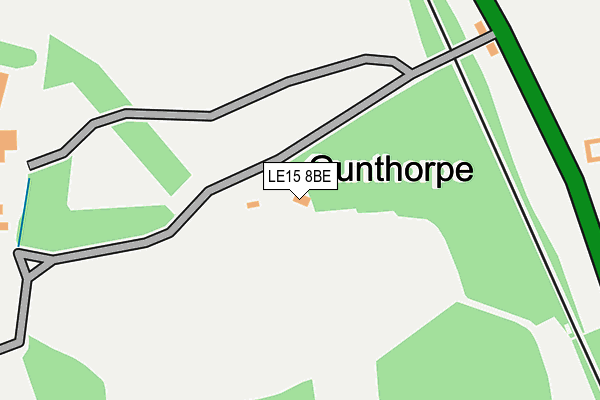 LE15 8BE map - OS OpenMap – Local (Ordnance Survey)