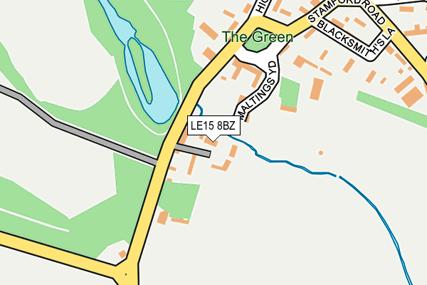 LE15 8BZ map - OS OpenMap – Local (Ordnance Survey)
