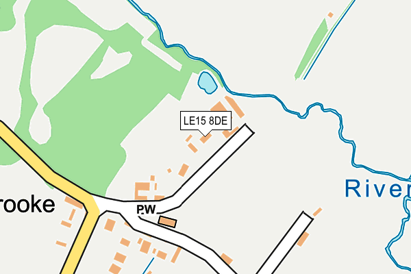 LE15 8DE map - OS OpenMap – Local (Ordnance Survey)