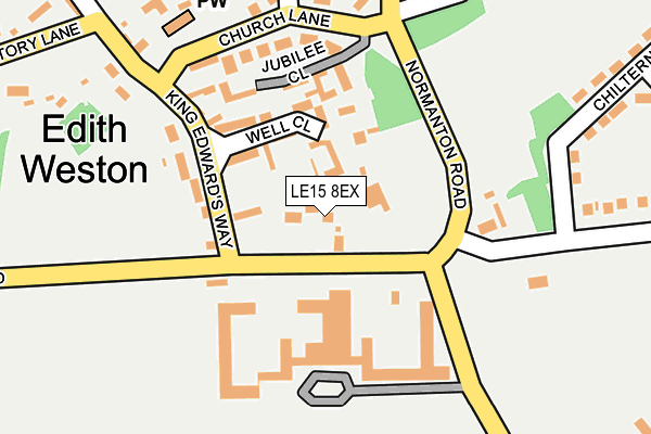 LE15 8EX map - OS OpenMap – Local (Ordnance Survey)