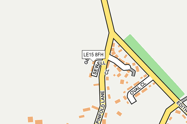 LE15 8FH map - OS OpenMap – Local (Ordnance Survey)