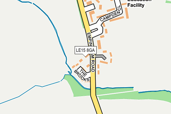 LE15 8GA map - OS OpenMap – Local (Ordnance Survey)