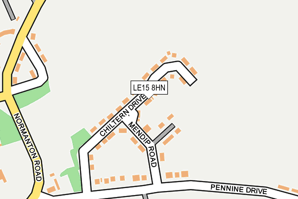 LE15 8HN map - OS OpenMap – Local (Ordnance Survey)