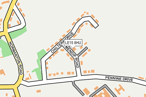 LE15 8HU map - OS OpenMap – Local (Ordnance Survey)