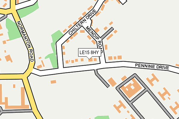 LE15 8HY map - OS OpenMap – Local (Ordnance Survey)