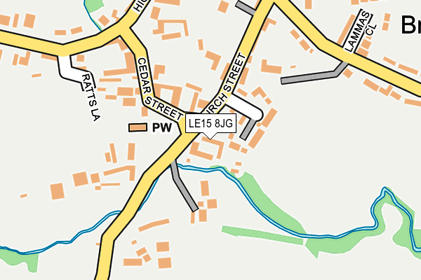 LE15 8JG map - OS OpenMap – Local (Ordnance Survey)