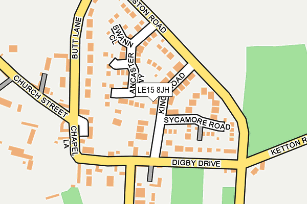 LE15 8JH map - OS OpenMap – Local (Ordnance Survey)
