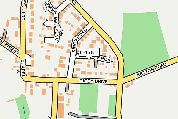 LE15 8JL map - OS OpenMap – Local (Ordnance Survey)