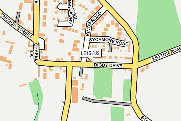 LE15 8JS map - OS OpenMap – Local (Ordnance Survey)