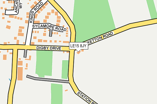 LE15 8JY map - OS OpenMap – Local (Ordnance Survey)