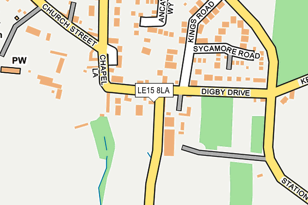 LE15 8LA map - OS OpenMap – Local (Ordnance Survey)