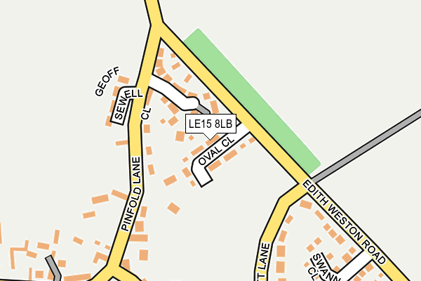 LE15 8LB map - OS OpenMap – Local (Ordnance Survey)