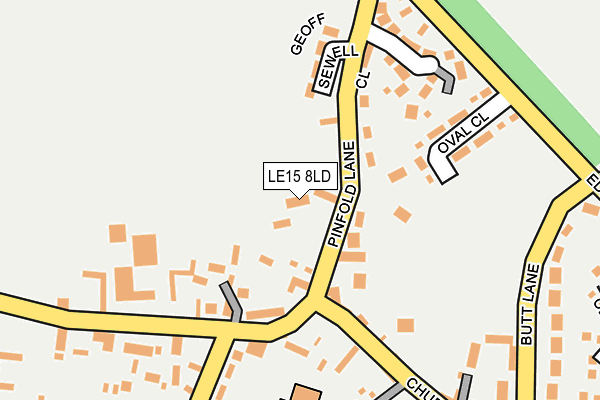 LE15 8LD map - OS OpenMap – Local (Ordnance Survey)