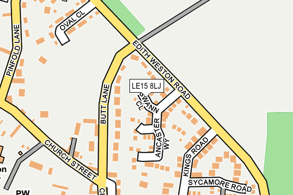 LE15 8LJ map - OS OpenMap – Local (Ordnance Survey)