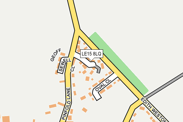 LE15 8LQ map - OS OpenMap – Local (Ordnance Survey)