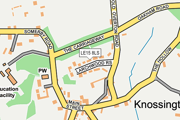 LE15 8LS map - OS OpenMap – Local (Ordnance Survey)