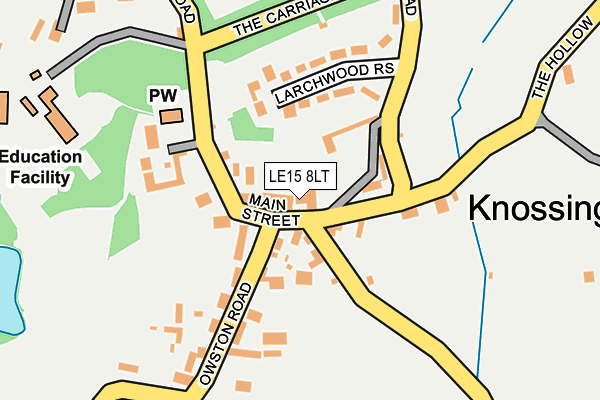 LE15 8LT map - OS OpenMap – Local (Ordnance Survey)