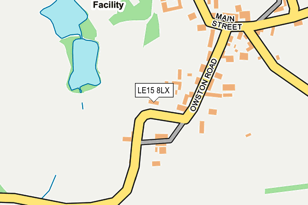 LE15 8LX map - OS OpenMap – Local (Ordnance Survey)