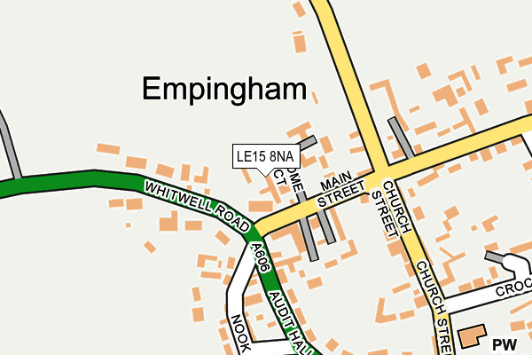 LE15 8NA map - OS OpenMap – Local (Ordnance Survey)