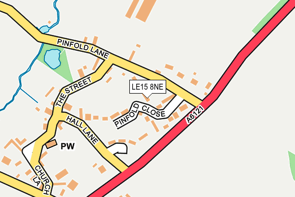 LE15 8NE map - OS OpenMap – Local (Ordnance Survey)