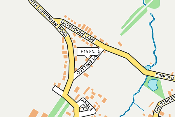 LE15 8NJ map - OS OpenMap – Local (Ordnance Survey)