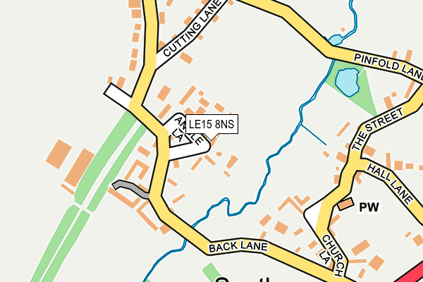 LE15 8NS map - OS OpenMap – Local (Ordnance Survey)