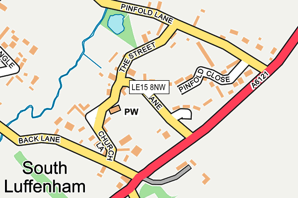 LE15 8NW map - OS OpenMap – Local (Ordnance Survey)
