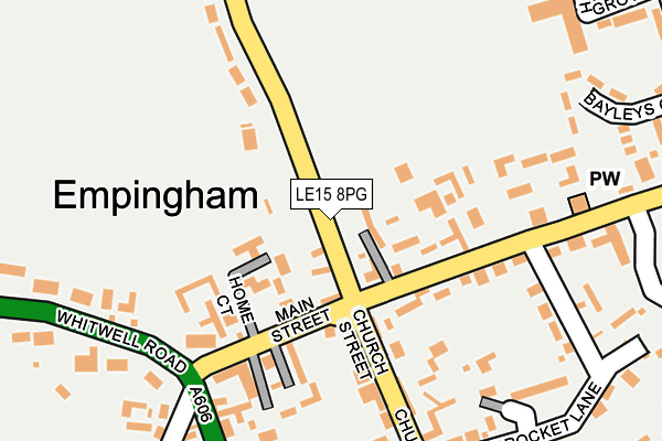 LE15 8PG map - OS OpenMap – Local (Ordnance Survey)
